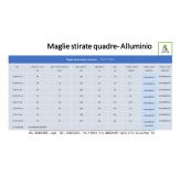 Maglie stirate quadre- Alluminio (40 / 50 / 60 / 70) - 
